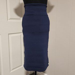 NWOT MM LaFleur dark blue pencil skirt size S | jardigan knit